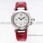 Replica Cartier Pasha 30mm Af White Dial In Blue Leather Strap (3)