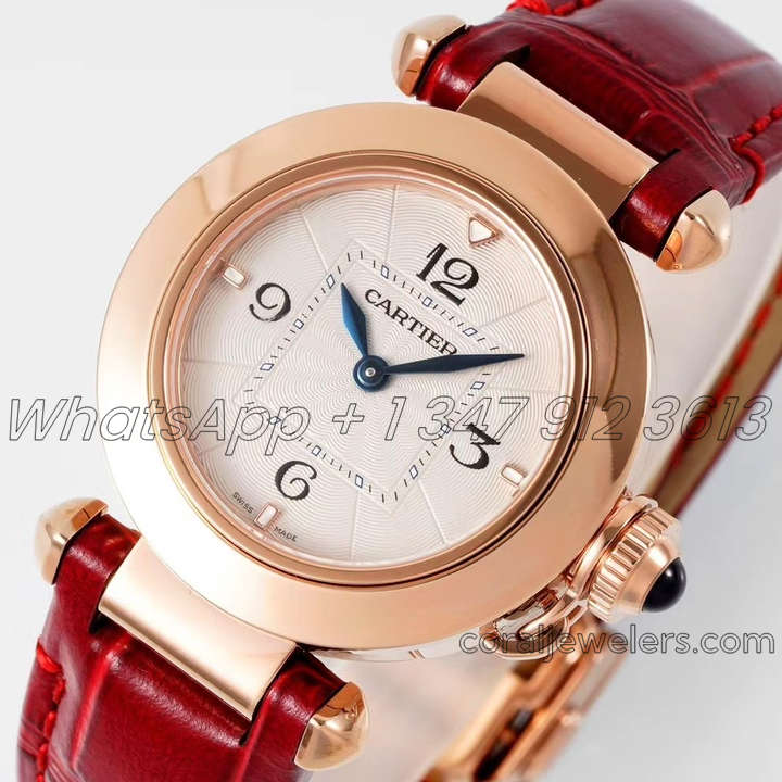 Replica Cartier Pasha 30mm Af White Dial In Rose Gold (5)