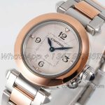 Replica Cartier Pasha 30mm Af White Dial In Steel Rose Gold (2)