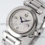 Replica Cartier Pasha 30mm Af White Dial In Steel Bracelet (3)