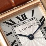 Replica Cartier Tank Louis Ladies Af White Dial In Rose Gold In Brown Leather Strap (4)