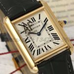 Replica Cartier Tank Louis Ladies Af White Dial In Yellow Gold (3)