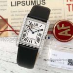 Replica Cartier Tank Louis Ladies Af White Dial With Diamond Bezel In Steel (1)