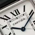 Replica Cartier Tank Louis Ladies Af White Dial With Diamond Bezel In Steel (4)