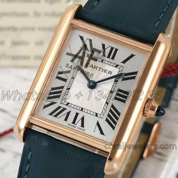 Replica Cartier Tank Solo Ladies 31mm Af Ss Rg Dial Swiss Ronda Quartz (2)