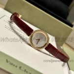 Replica Van Cleef & Arpels Perlee Watch 30mm White Dial Rose Gold Swiss Ronda Quartz (2)