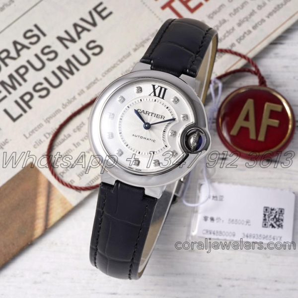 Replica Cartier Ballon Bleu 33mm Af V2 Ss Silver Dial Swiss Ronda Quartz (10)