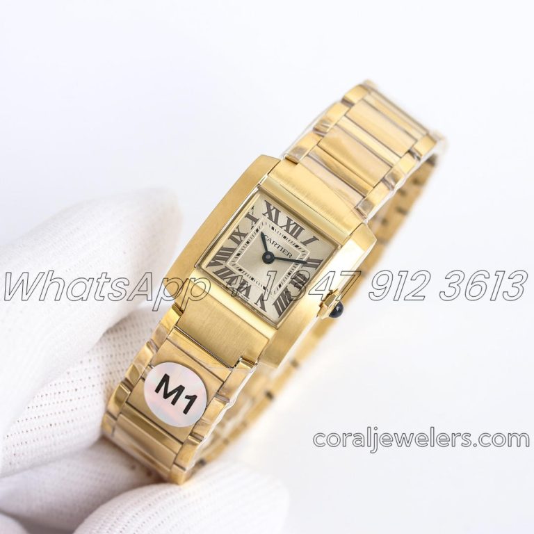 Replica Cartier Tank Francaise Ladies M+ Yellow Gold (2)