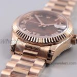 Replica Rolex Ladies Datejust 28mm 279171 Twf Chocolate Dial With Roman Markers In Rose Gold (2)