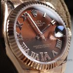 Replica Rolex Ladies Datejust 28mm 279171 Twf Chocolate Dial With Roman Markers In Rose Gold (3)