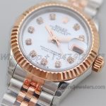 Replica Rolex Ladies Datejust 28mm 279171 Twf Mop Dial With Diamond Markers In Rose Goldsteel (3)