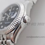 Replica Rolex Ladies Datejust 28mm 279174 Twf Black Dial With Diamond Markers In Steel (4)