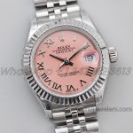 Replica Rolex Ladies Datejust 28mm 279174 Twf Pink Dial With Roman Markers (11)