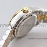 Replica Rolex Ladies Datejust 28mm 279383rbr Twf Aubergine Dial With Roman Markers In Yellow Goldsteel (5)