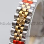 Replica Rolex Ladies Datejust 28mm 279383rbr Twf Aubergine Dial With Roman Markers In Yellow Goldsteel (7)