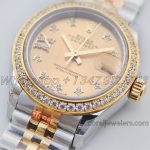 Replica Rolex Ladies Datejust 28mm 279383rbr Twf Champagne Dial With Diamond Bezel In Yellow Goldsteel (12)