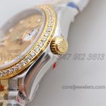 Replica Rolex Ladies Datejust 28mm 279383rbr Twf Champagne Dial With Diamond Bezel In Yellow Goldsteel (13)