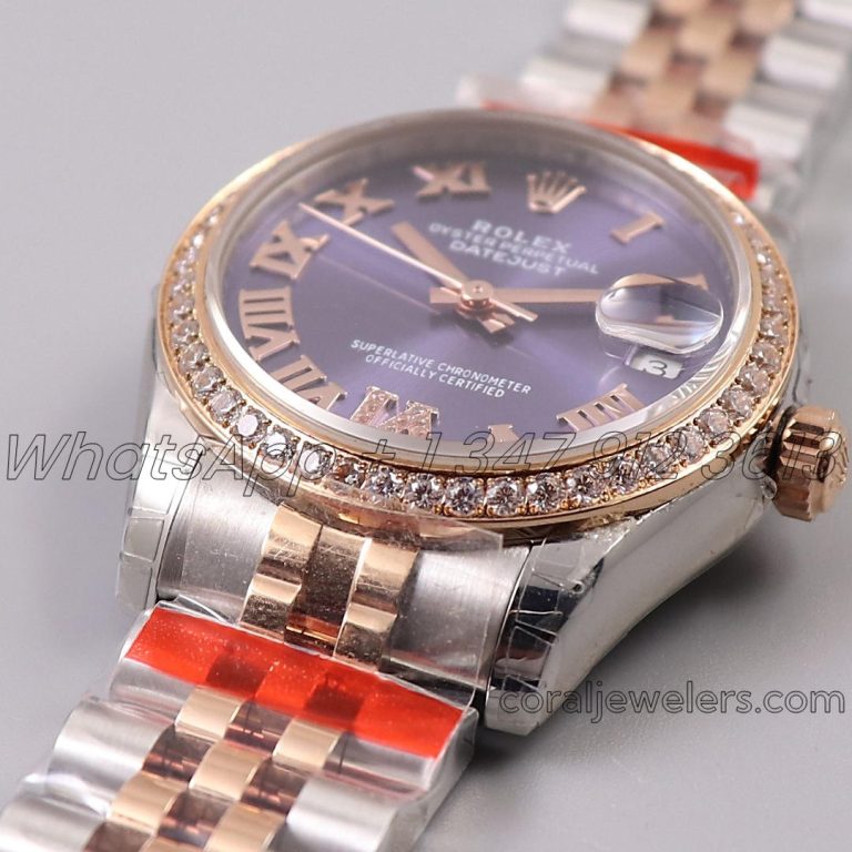 Replica Rolex Ladies Datejust 31mm 278273 Twf 904l & Rg Violet Dial Swiss 2836 (2)