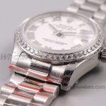 Replica Rolex Ladies Datejust 31mm 278273 Twf Silver Dial With Diamond Bezel (2)