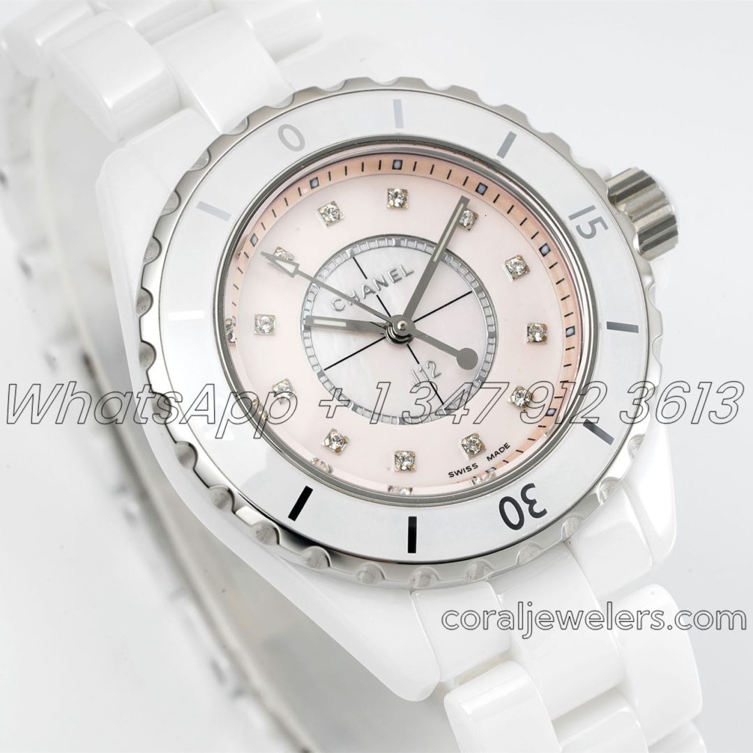 Replica Chanel Ladies J12 Bvf 33mm Pink Dial Swiss Quartz Movement (2)