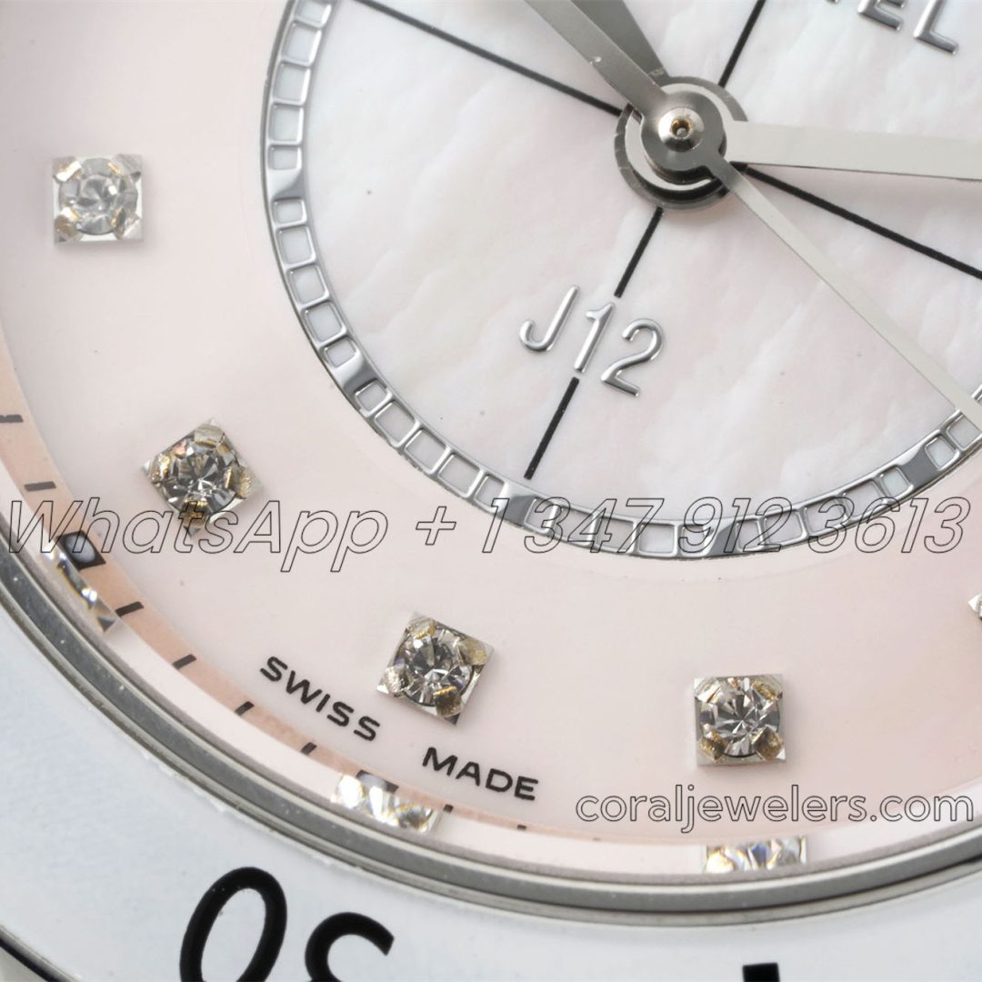 Replica Chanel Ladies J12 Bvf 33mm Pink Dial Swiss Quartz Movement (5)