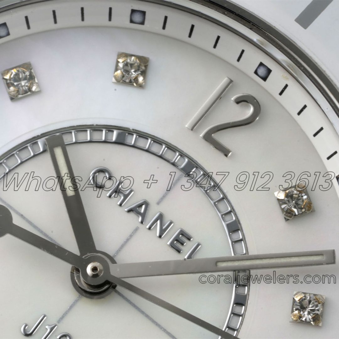 Replica Chanel Ladies J12 Bvf 33mm White Dial Swiss Quartz Movement (4)