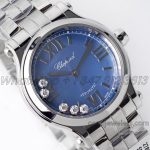 Replica Chopard Happy Sport Automatic Zf 30mm Blue Mop Dial In Steel (4)