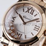 Replica Chopard Happy Sport Automatic Zf 30mm White Dial In Rose Gold (4)