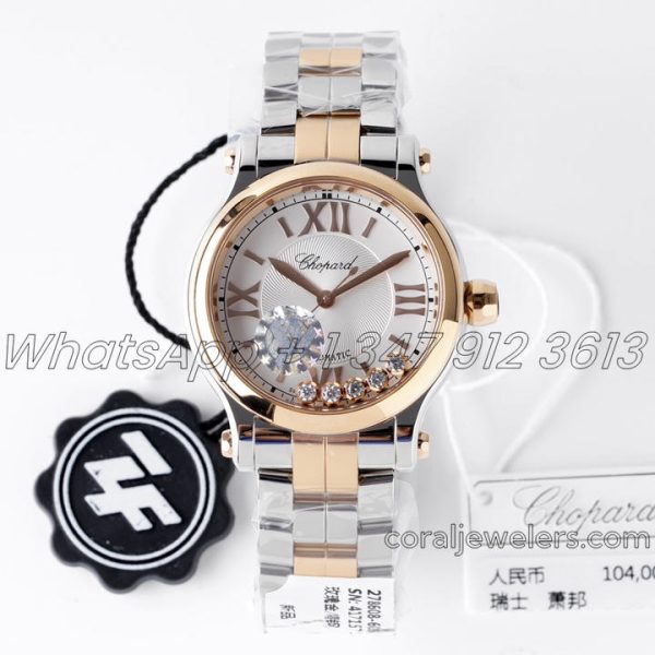 Replica Chopard Happy Sport Automatic Zf 30mm White Dial In Steelrose Gold (1)