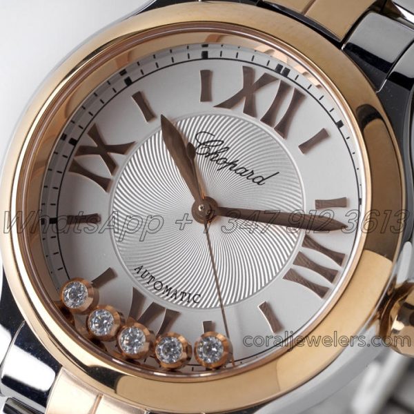 Replica Chopard Happy Sport Automatic Zf 30mm White Dial In Steelrose Gold (2)