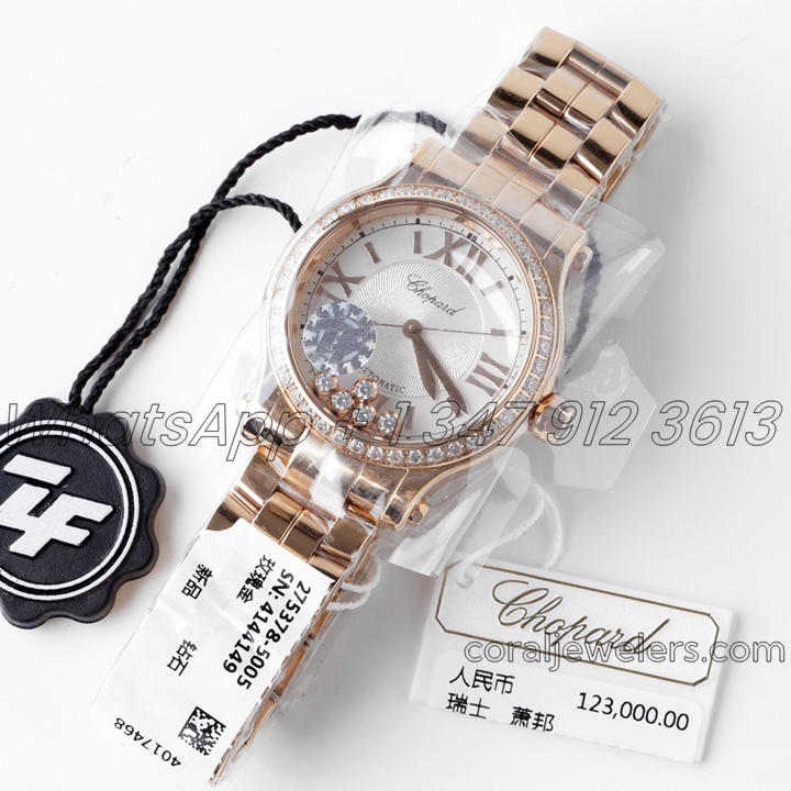 Replica Chopard Happy Sport Automatic Zf 30mm White Dial With Diamond Bezel (11)