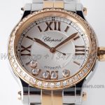 Replica Chopard Happy Sport Automatic Zf 30mm White Dial With Diamond Bezel In Steelrose Gold (4)