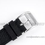 Replica Hermes Heure H 21mm Bvf White Dial In Steel On Black Epsom Leather Strap (9)