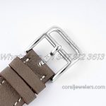 Replica Hermes Heure H 21mm Bvf White Dial In Steel On Brown Leather Strap (9)