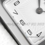 Replica Hermes Heure H 21mm Bvf White Dial In Steel On White Epsom Leather Strap (5)