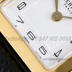 Replica Hermes Heure H 21mm Bvf White Dial In Yellow Gold On Black Leather Strap (5)