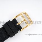 Replica Hermes Heure H 21mm Bvf White Dial In Yellow Gold On Black Leather Strap (9)