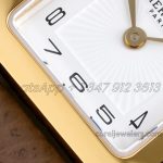 Replica Hermes Heure H 21mm Bvf White Dial In Yellow Gold On Brown Leather Strap (5)