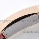 Replica Hermes Heure H 26mm Bvf Mop Dial In Rose Gold With Diamond Bezel On Red Leather Strap (7)