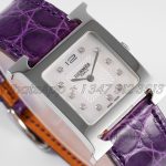 Replica Hermes Heure H 26mm Bvf Mop Dial In Steel On Diamond Marker (5)