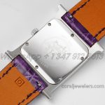 Replica Hermes Heure H 26mm Bvf Mop Dial In Steel On Diamond Marker (8)