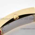 Replica Hermes Heure H 26mm Bvf Mop Dial In Yellow Gold With Diamond Bezel On Red Leather Strap (6)