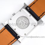 Replica Hermes Heure H 26mm Bvf White Dial In Steel On Black Leather Strap (8)