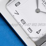 Replica Hermes Heure H 26mm Bvf White Dial In Steel On Blue Leather Strap (5)