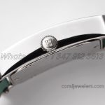 Replica Hermes Heure H 26mm Bvf White Dial In Steel On Green Leather Strap (6)