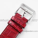 Replica Hermes Heure H 26mm Bvf White Dial In Steel On Red Epsom Leather Strap (9)