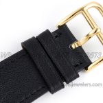 Replica Hermes Heure H 26mm Bvf White Dial In Yellow Gold On Black Epsom Leather Strap (9)