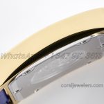 Replica Hermes Heure H 26mm Bvf White Dial In Yellow Gold On Blue Epsom Leather Strap (7)