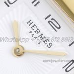 Replica Hermes Heure H 26mm Bvf White Dial In Yellow Gold On Brown Epsom Leather Strap (4)