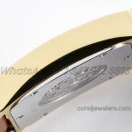 Replica Hermes Heure H 26mm Bvf White Dial In Yellow Gold On Brown Epsom Leather Strap (7)